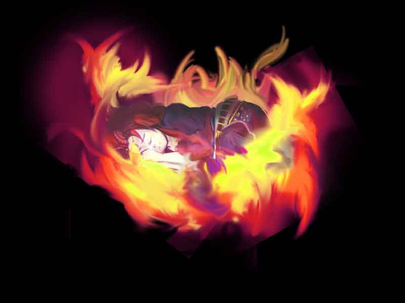 第一章『炎の魔人――コルーナ――』キービジュアル